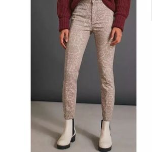 Anthropologie High Rise Denim Letterpress Leggings Pilcro
